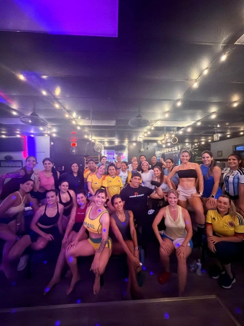 Power Zone Jump Class community gathered together inside the Sarasota studio